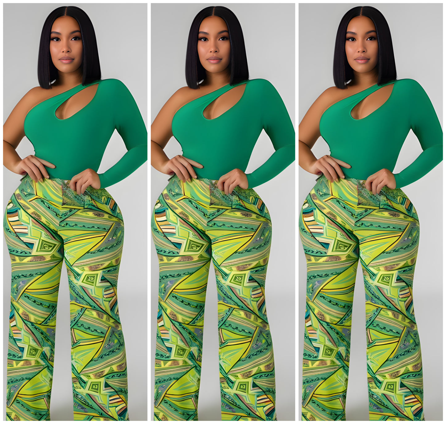 Green Indi Palazzo Pants Set
