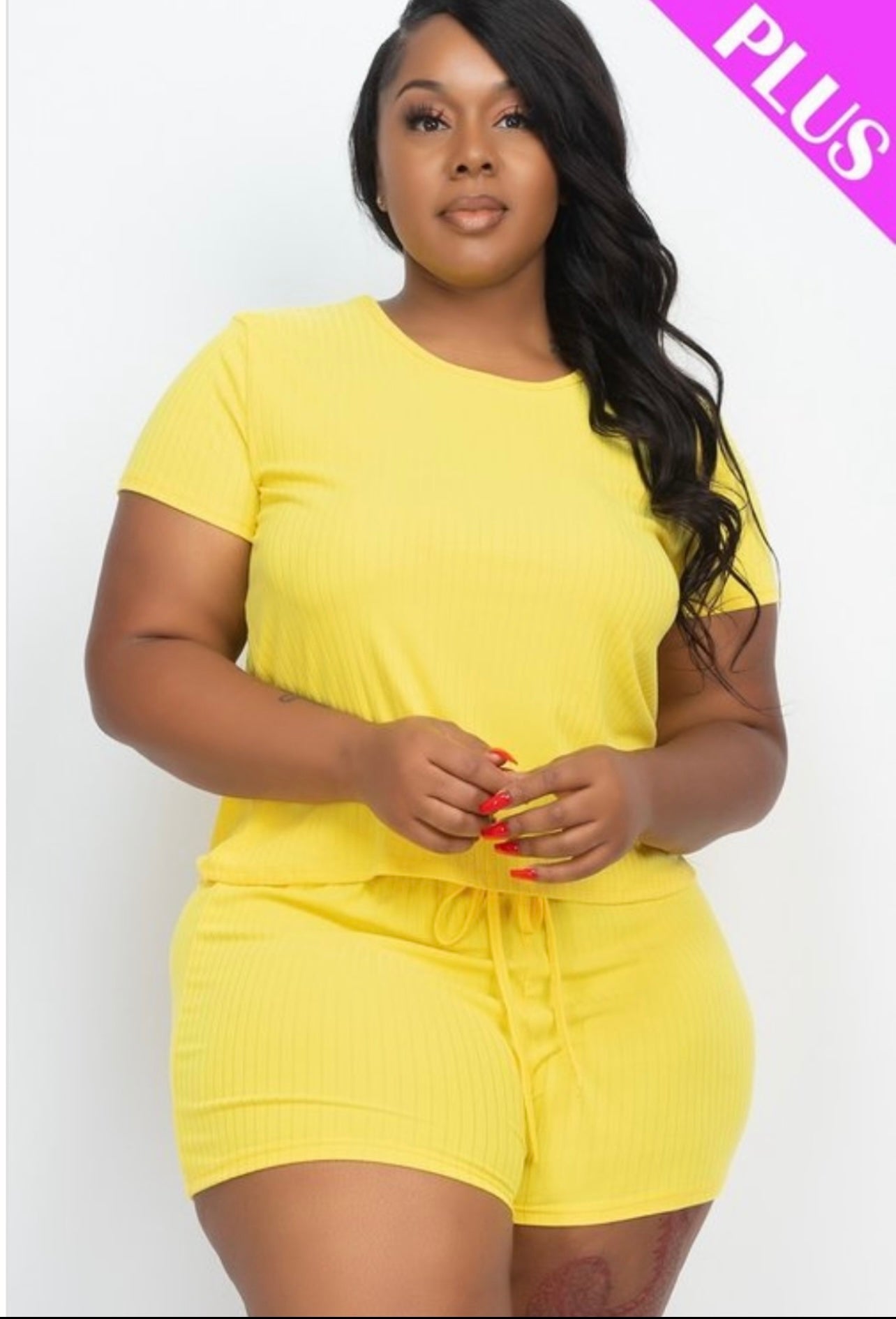 Yellow Shorts Set