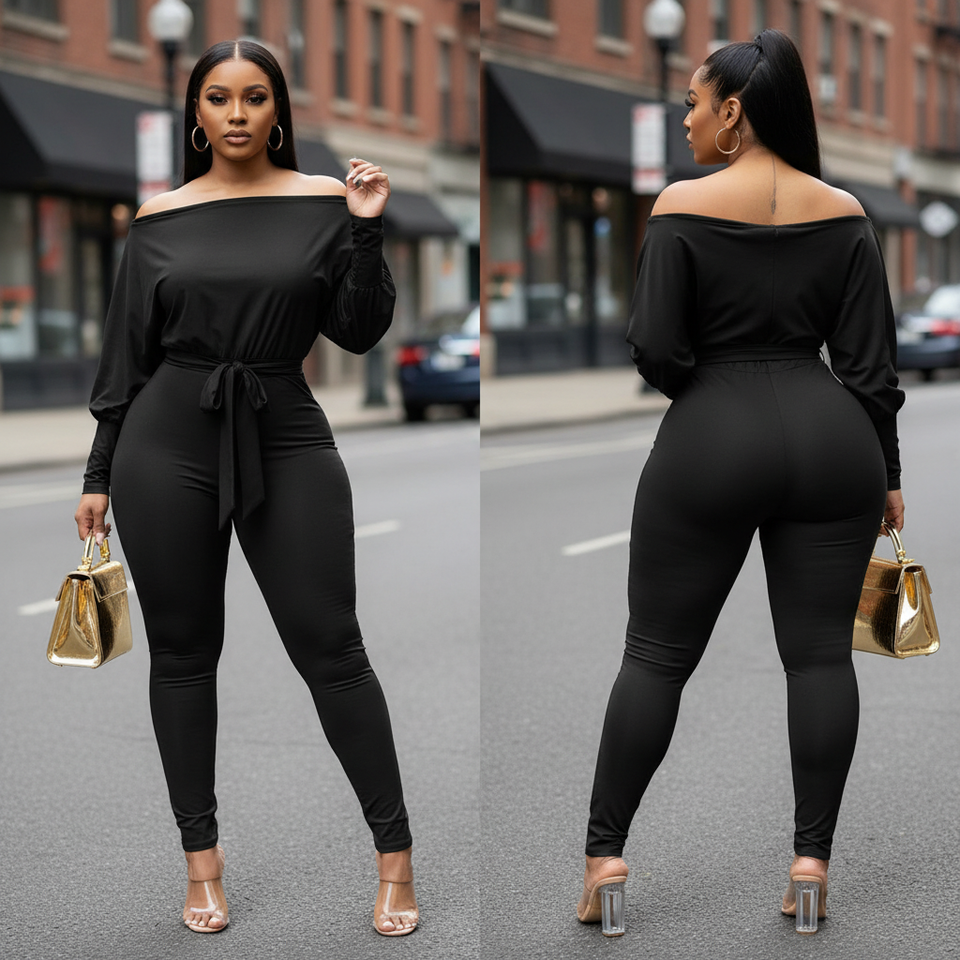 Black Wrap  Jumpsuit