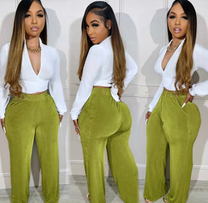 Olive Palazzo Pants