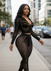 Black Leopard Net Set