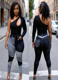 Black/Grey Denim Jeans