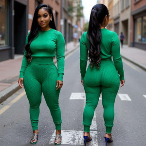 Green Knit Set
