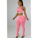 Pink Acid Wash Set