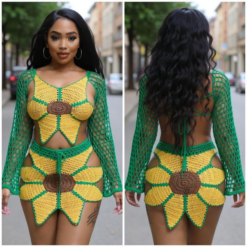Sunflower Crochet Set