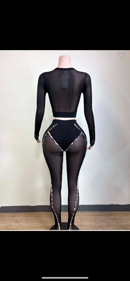 Black Leopard Net Set