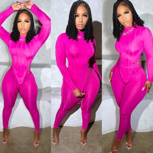 Magenta Wavy Set