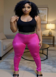 Glossy Magenta Leggings