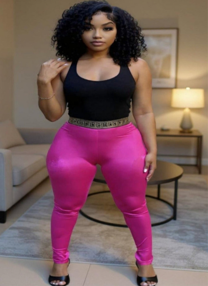 Glossy Magenta Leggings