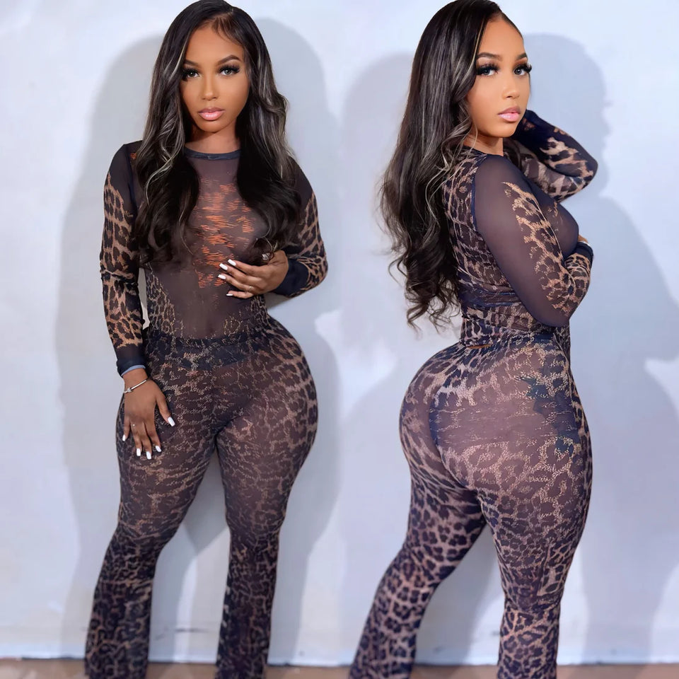 Mesh Leopard Set