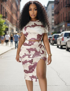 Khaki Hunt Skirt Set