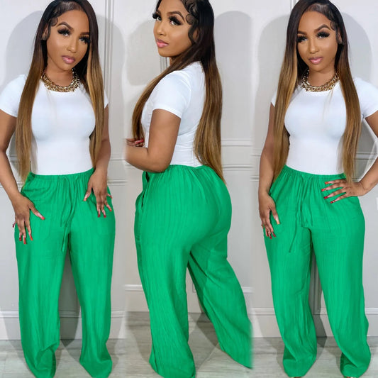 Kelly Green Palazzo Pants