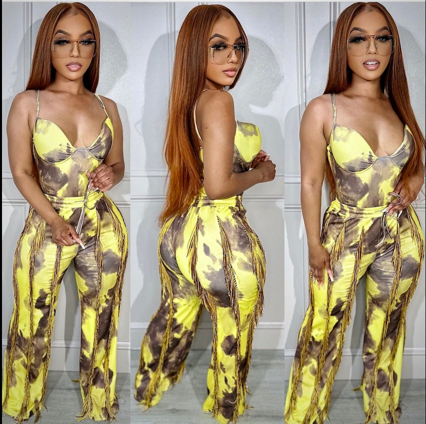 Yellow Fringe Set