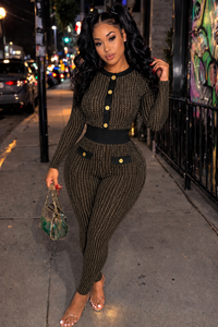 Gold knit Jumpsuit