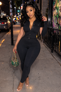 Black Denim jumpsuit