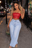 Pleat Denim Jeans