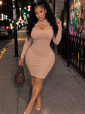 Peanut Sweater Ribbed Dress