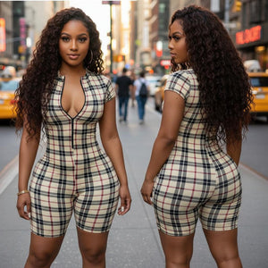 Plaid Romper
