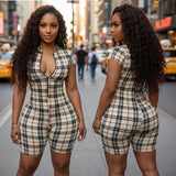 Plaid Romper