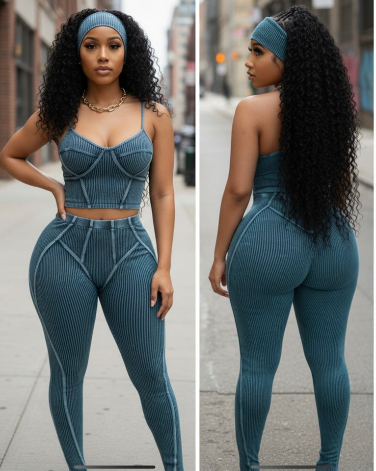 Jade Headband Acid Wash Set