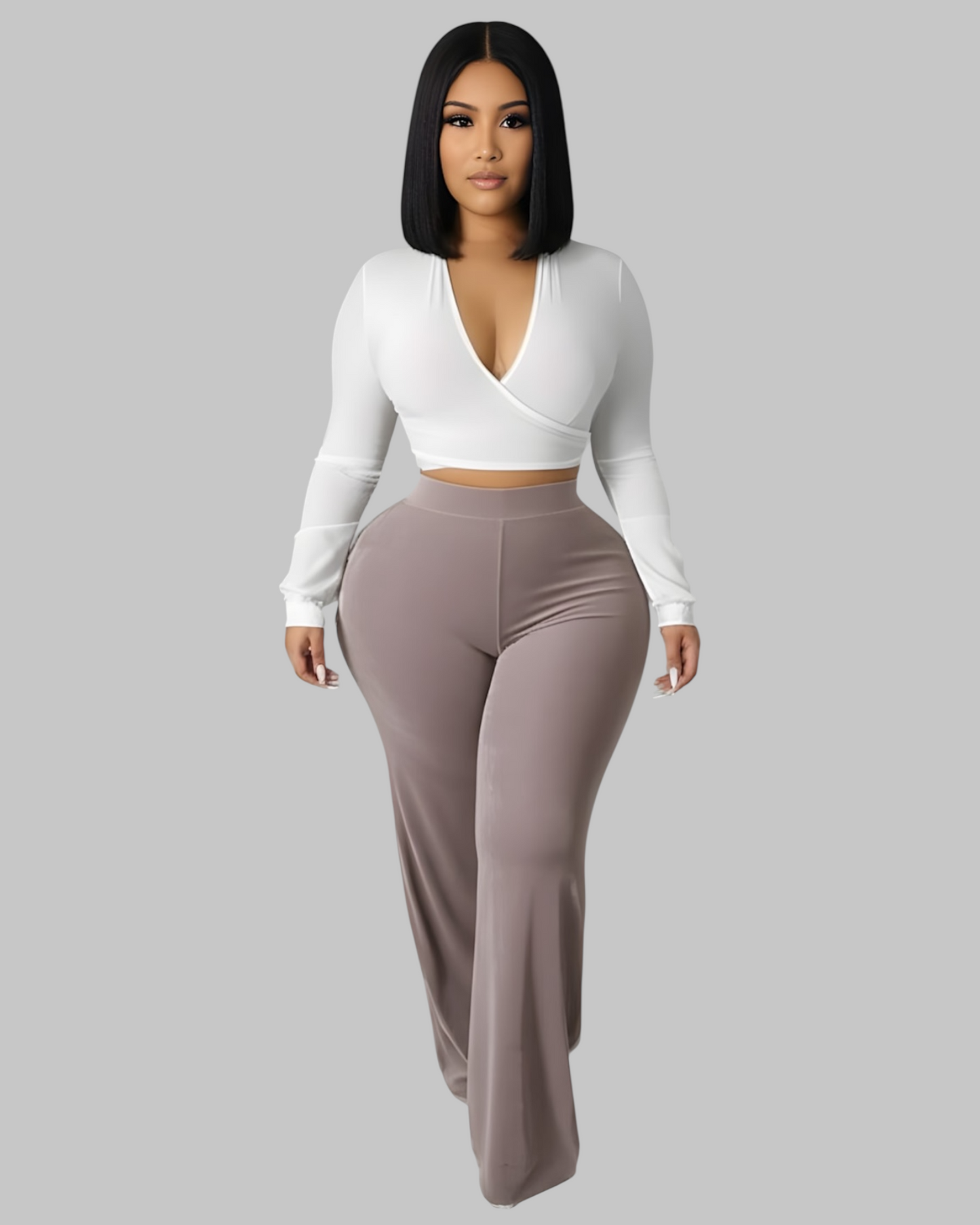 Taupe Palazzo Pants