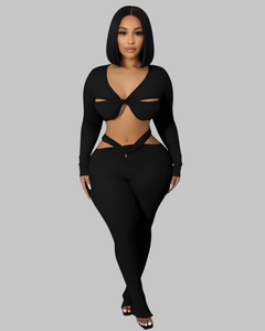 Black Crop Set