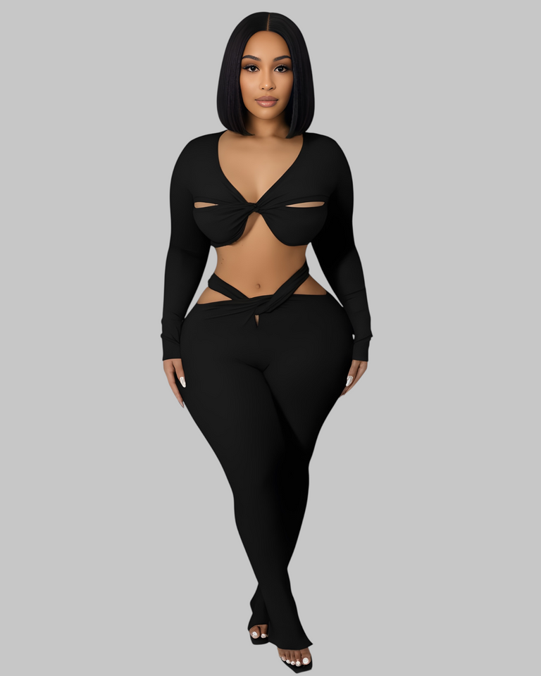 Black Crop Set