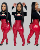Red Scrunch Leggings