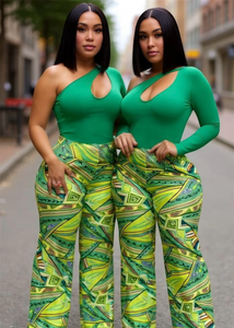 Green Indi Palazzo Pants Set