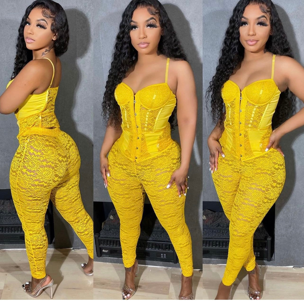 Yellow Bustier Set