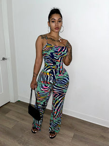 Zebra Printed Jumpsuit