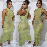 Lime Crochet Dress