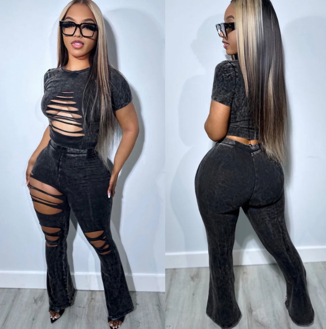 Mineral Black Distressed Set