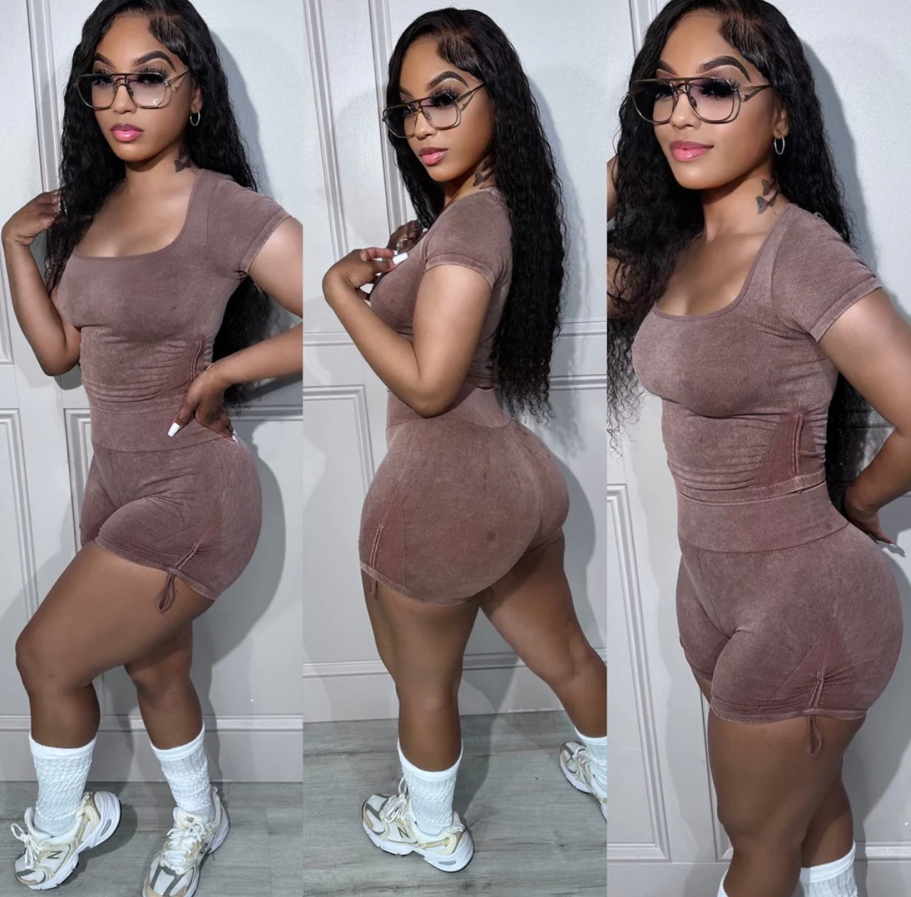 Brown Biker Set