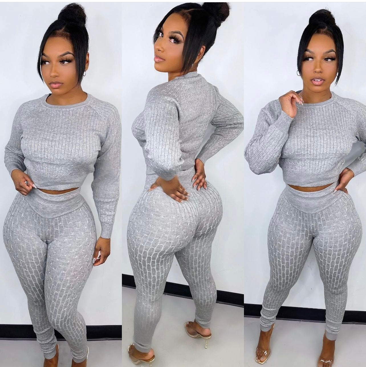 Grey Knit Set