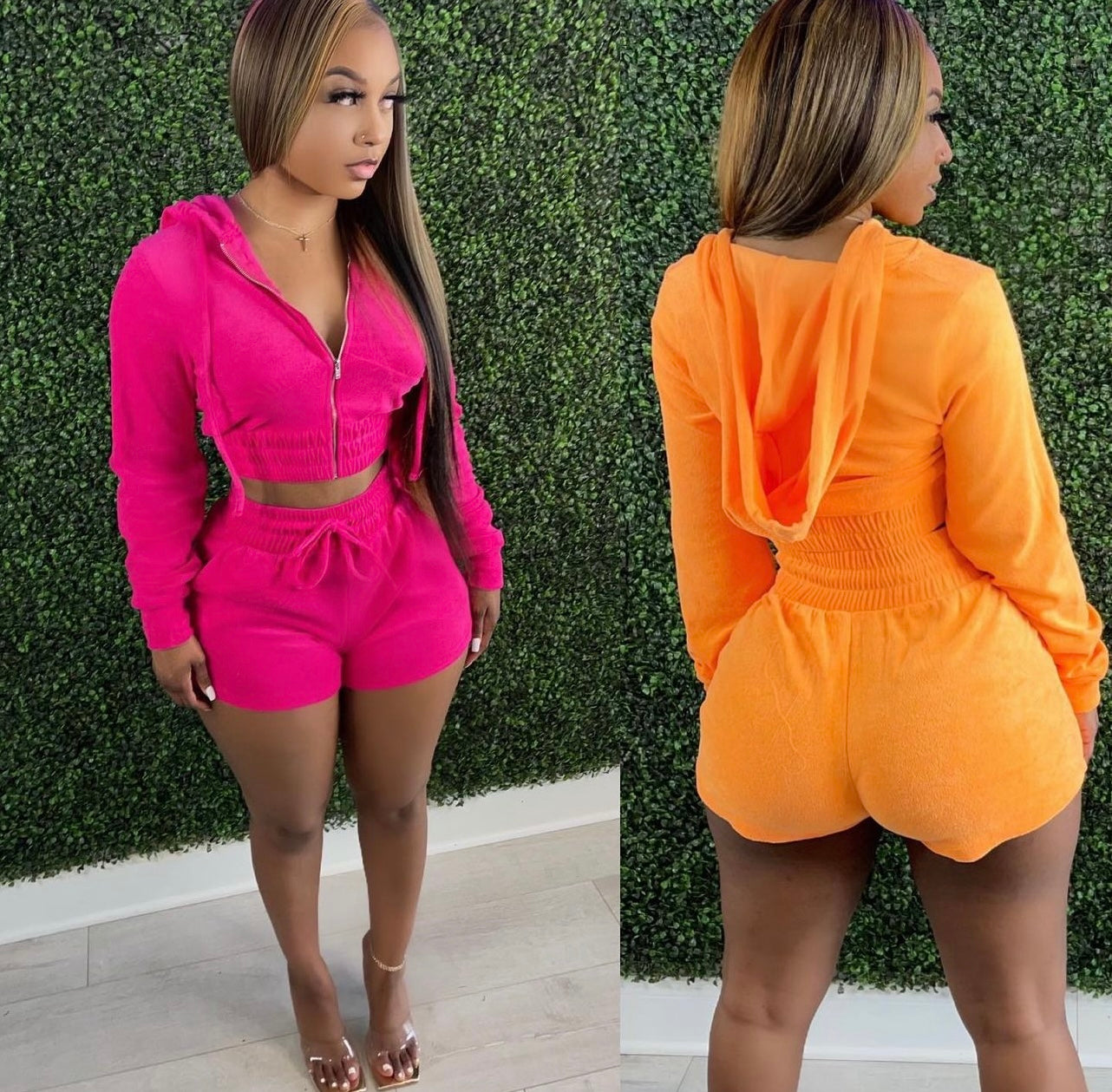 Hot Pink Shorts Set
