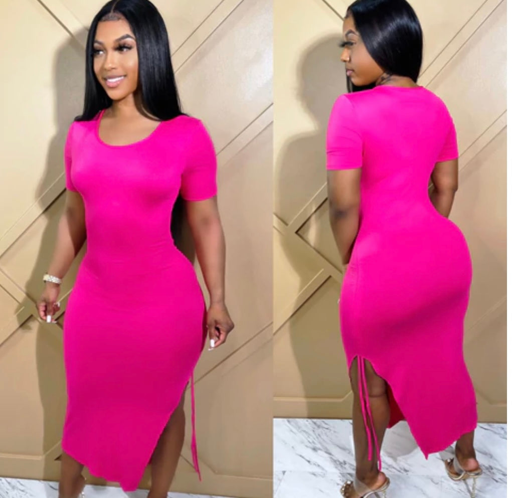 Fuchsia Adjustable Dress