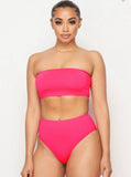 Fuchsia Crochet Swim Set