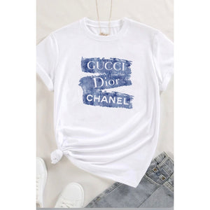 White Designer Tee