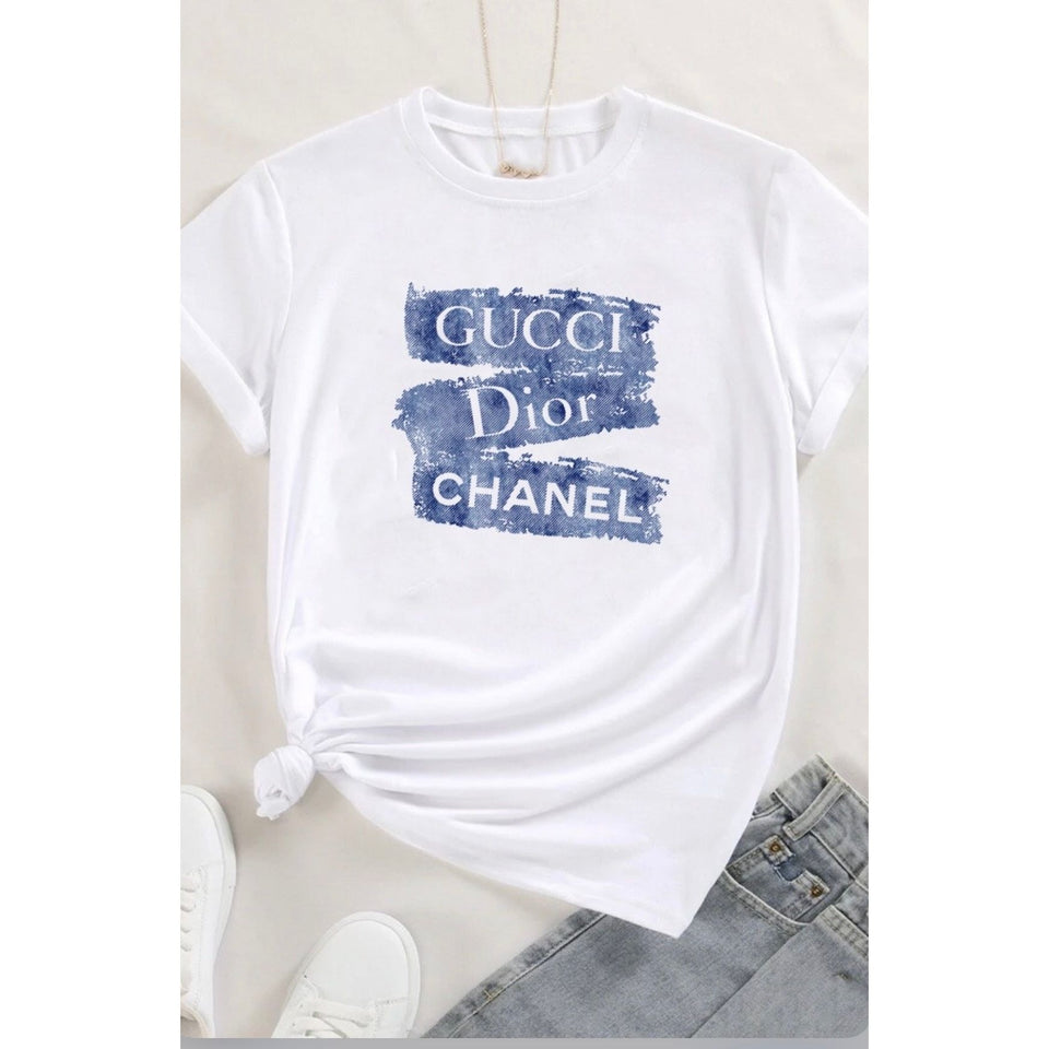 White Designer Tee