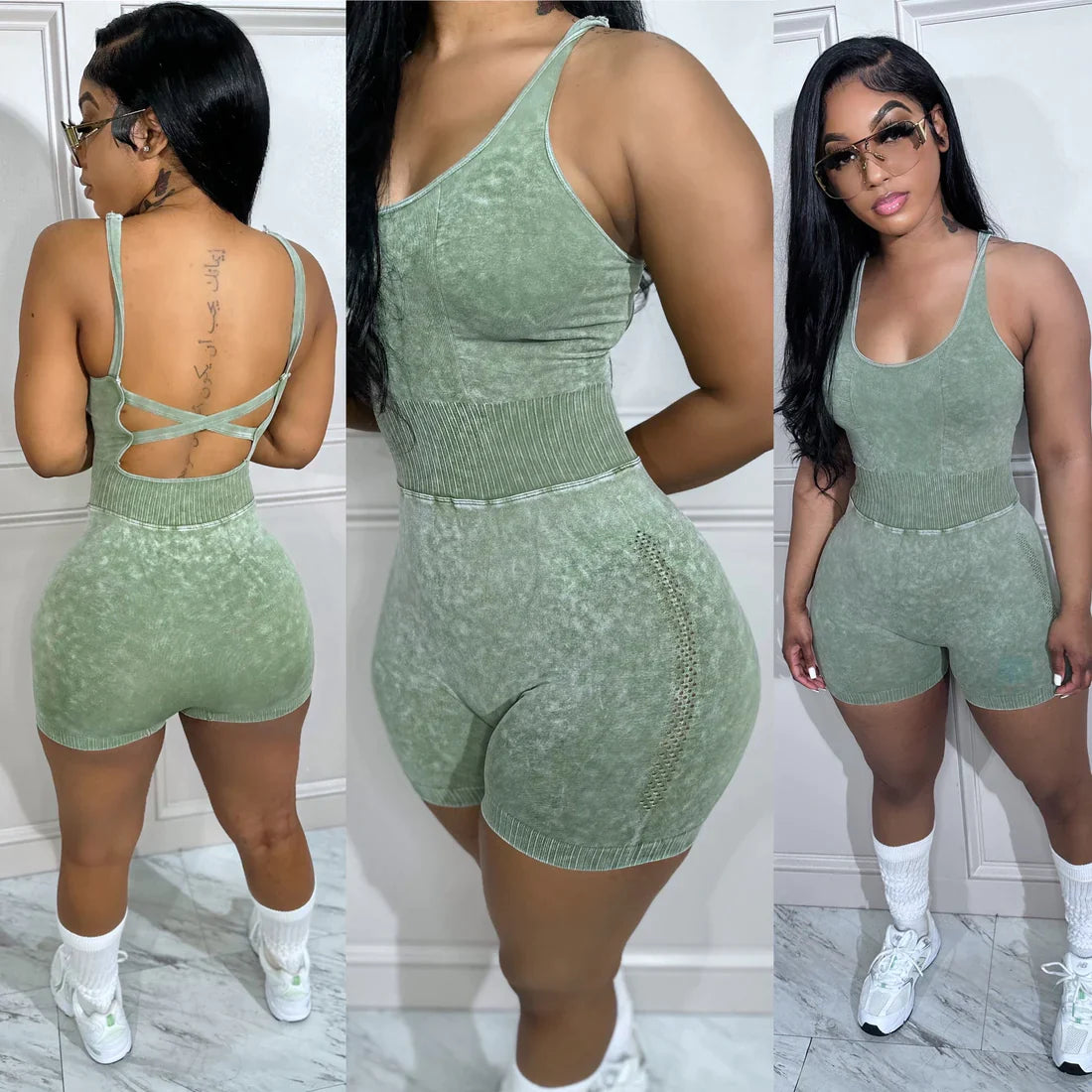 Mineral Olive Romper